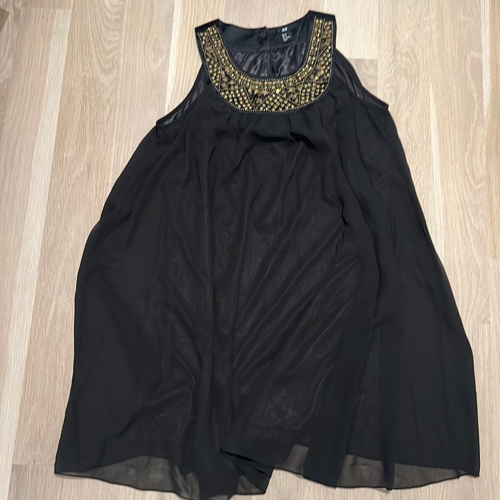 Gold detailed dress